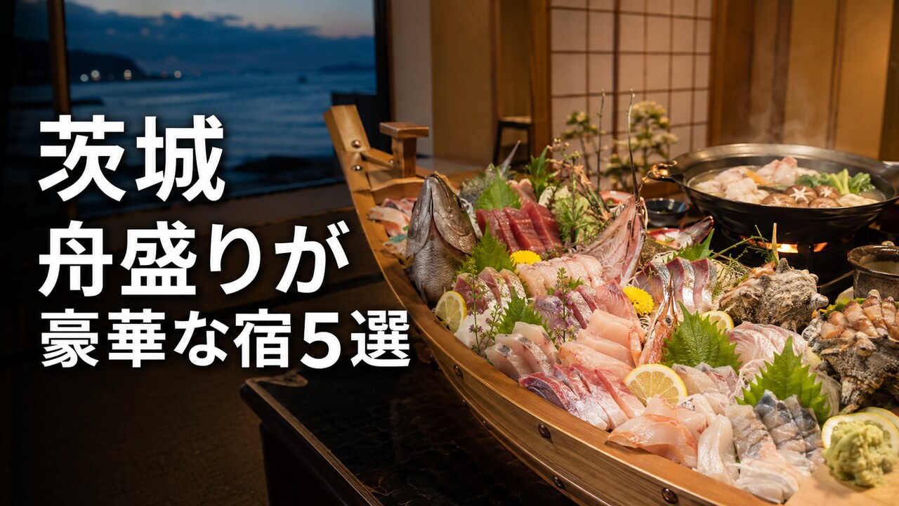 茨城で豪華な舟盛りを楽しめる宿5選の海鮮料理と温泉宿
