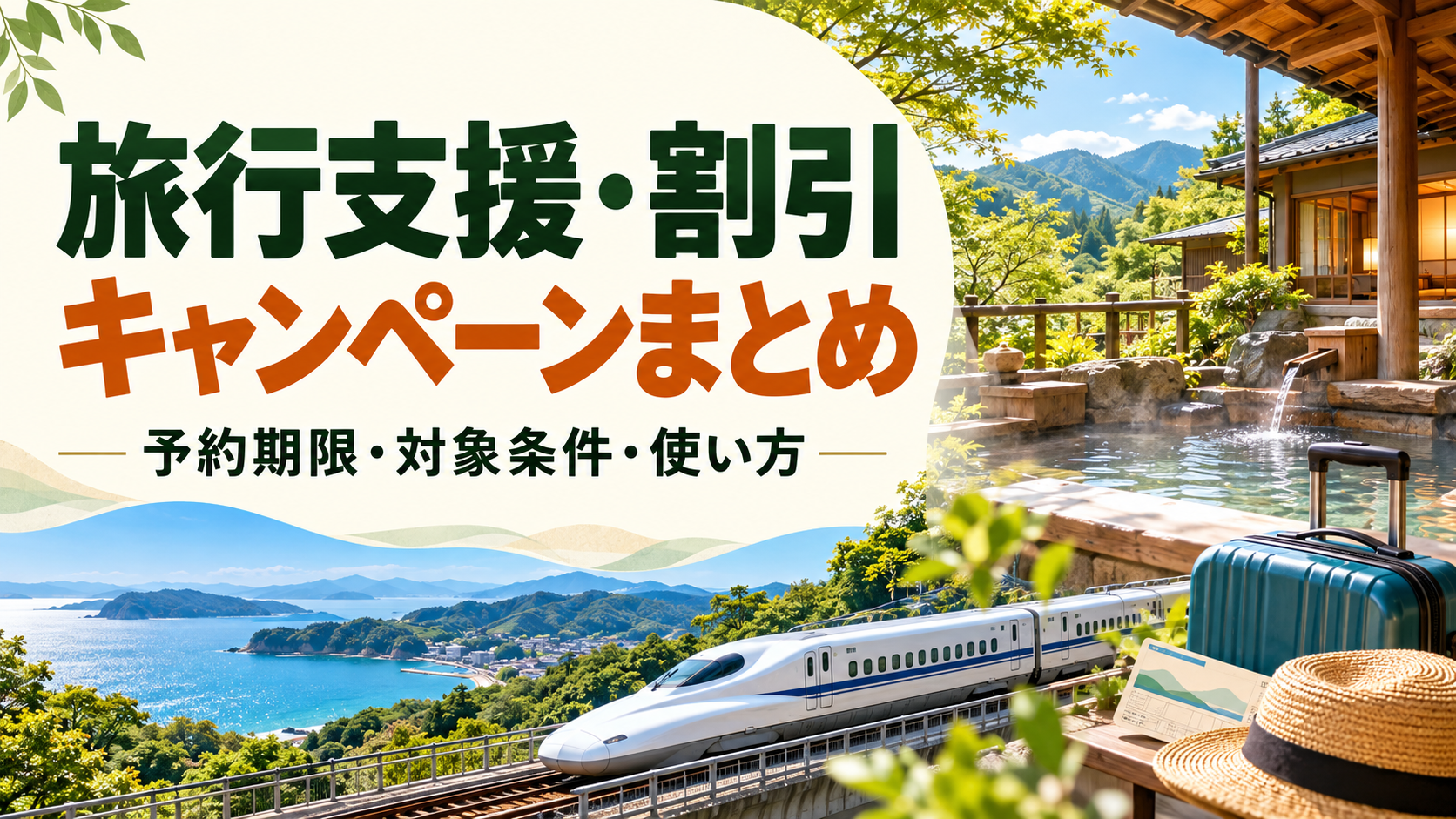 旅行支援・割引キャンペーンまとめ。予約期限・対象条件・使い方を確認する旅行情報ページ。